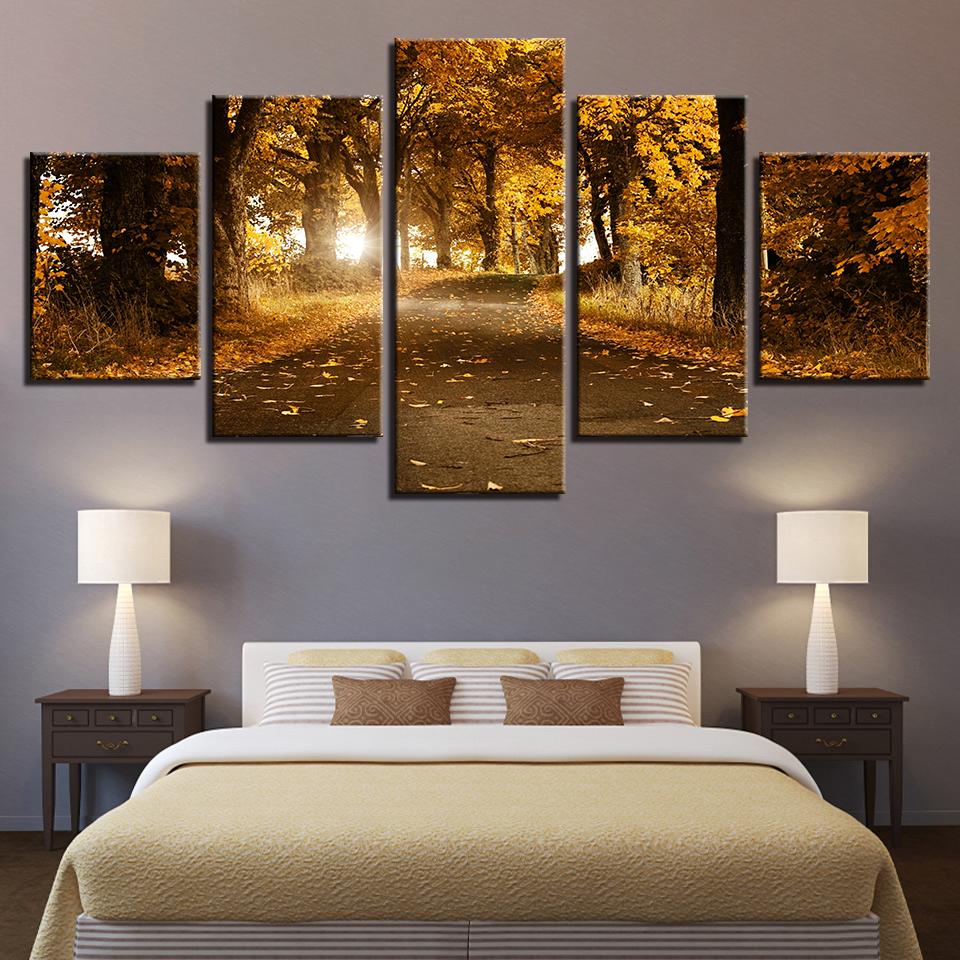 Autumn Forest Fallen Leaves – Nature Canvas Wall Art