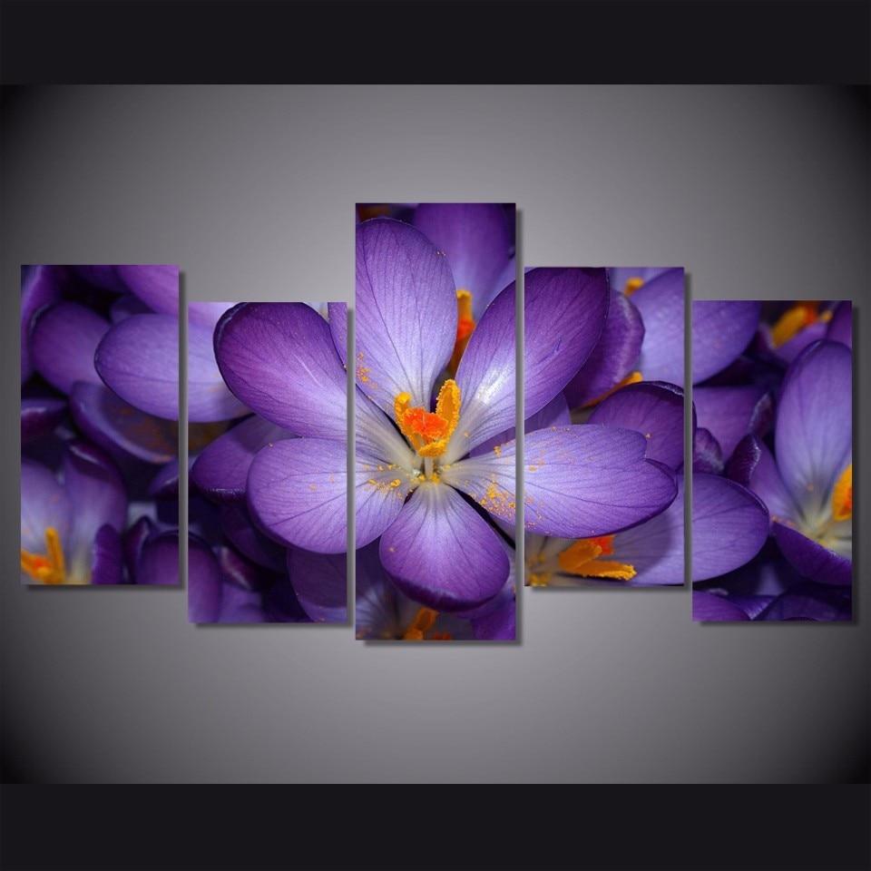 Autumn Purple Crocuses – Nature Canvas Wall Art
