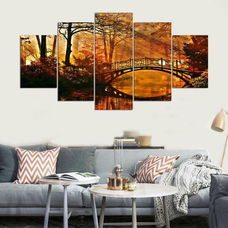 Autumn Scenery Modernative Nature Canvas Wall Art