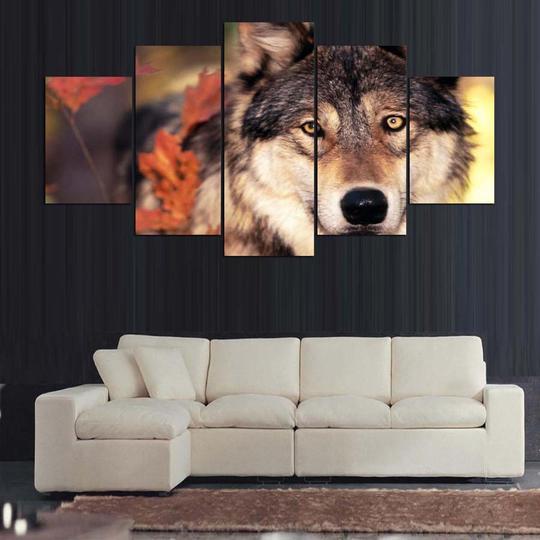 Autumn Wolf – Animal Canvas Wall Art