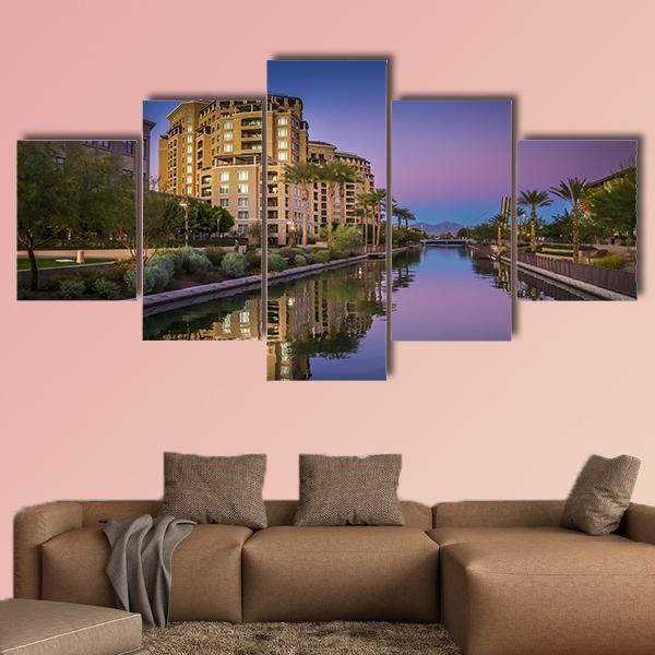 Az Canal In Scottsdale – Nature Canvas Wall Art