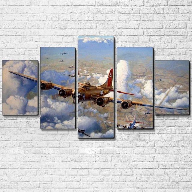B-17 Bomber Plane – Airplane Canvas Wall Art