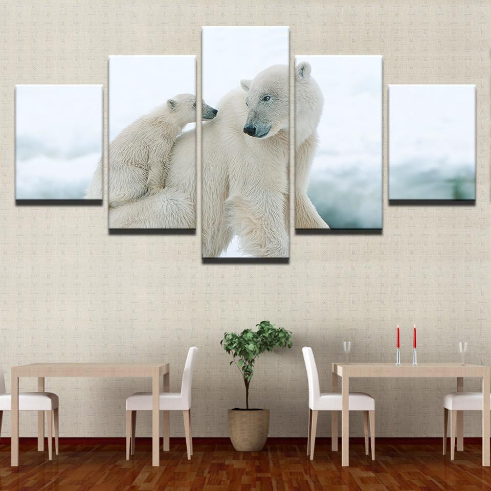 Baby Polar Bears – Animal Canvas Wall Art