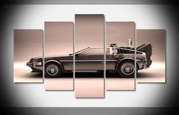Back To The Future Delorean – Automative Canvas Wall Art