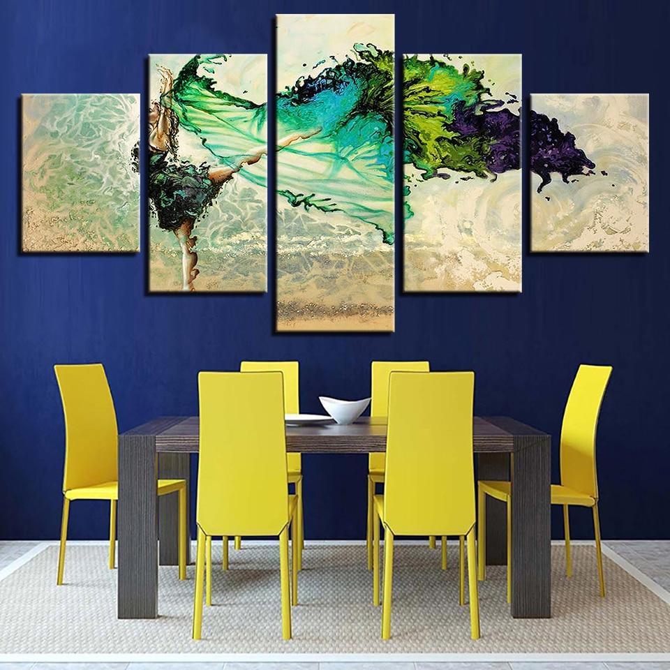 Ballerina Dancing Girl – Abstract Canvas Wall Art