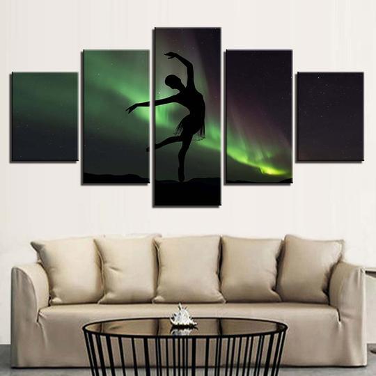 Ballerina Northern Lights – Sport Canvas Wall Art