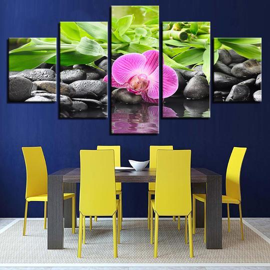 Bamboo And Orchid Stream – Animal Canvas Wall Art