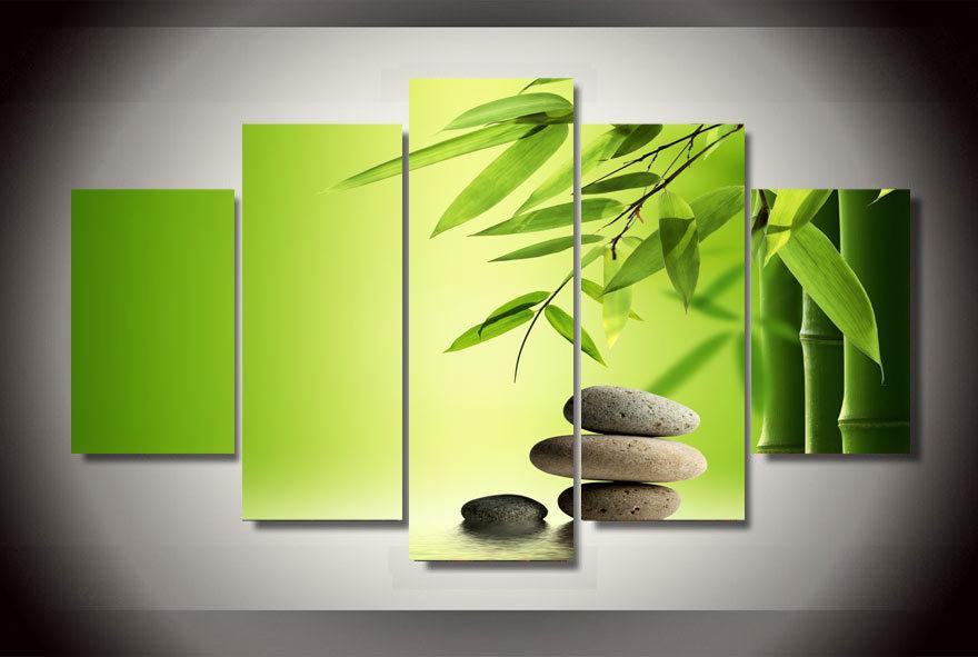 Bamboo And Stones – Nature Canvas Wall Art
