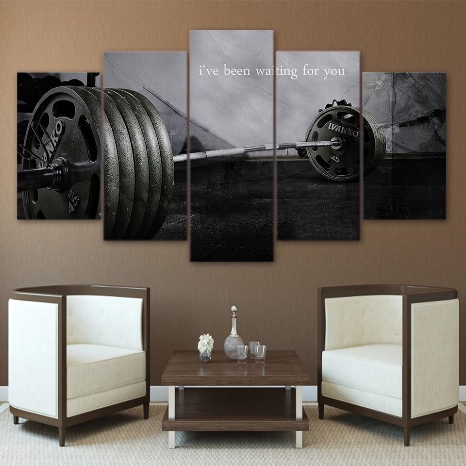Barbell Gym Bodybuilding – Sport Canvas Wall Art
