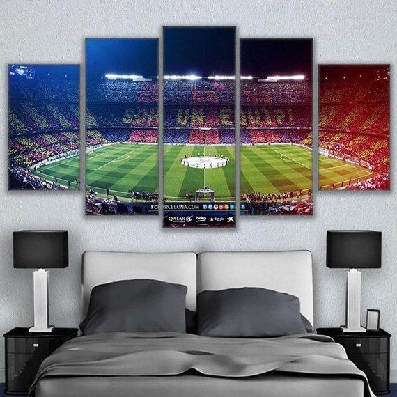 Barcelona Club Soccer Stadium Sport Canvas Wall Art