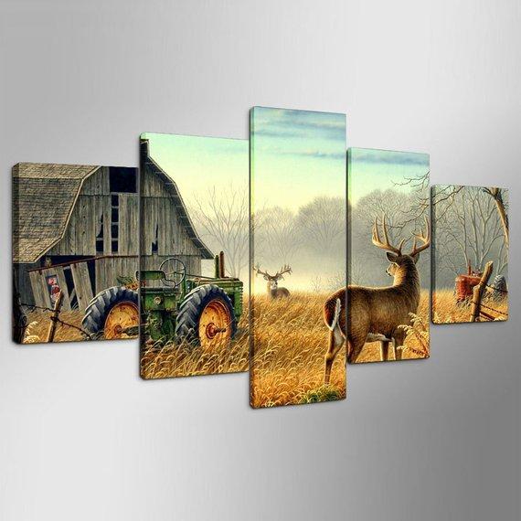 Barn Deer – Animal Canvas Wall Art