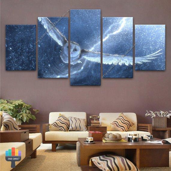 Barn Owl Wildlife Flying Bird 1 – Animal Canvas Wall Art