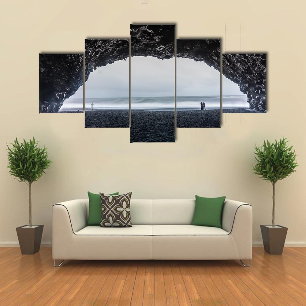 Basalt Cave At Reynisfjara Beach – Nature Canvas Wall Art