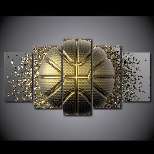 Basketball Ball Disintegration Gym – Sport Canvas Wall Art
