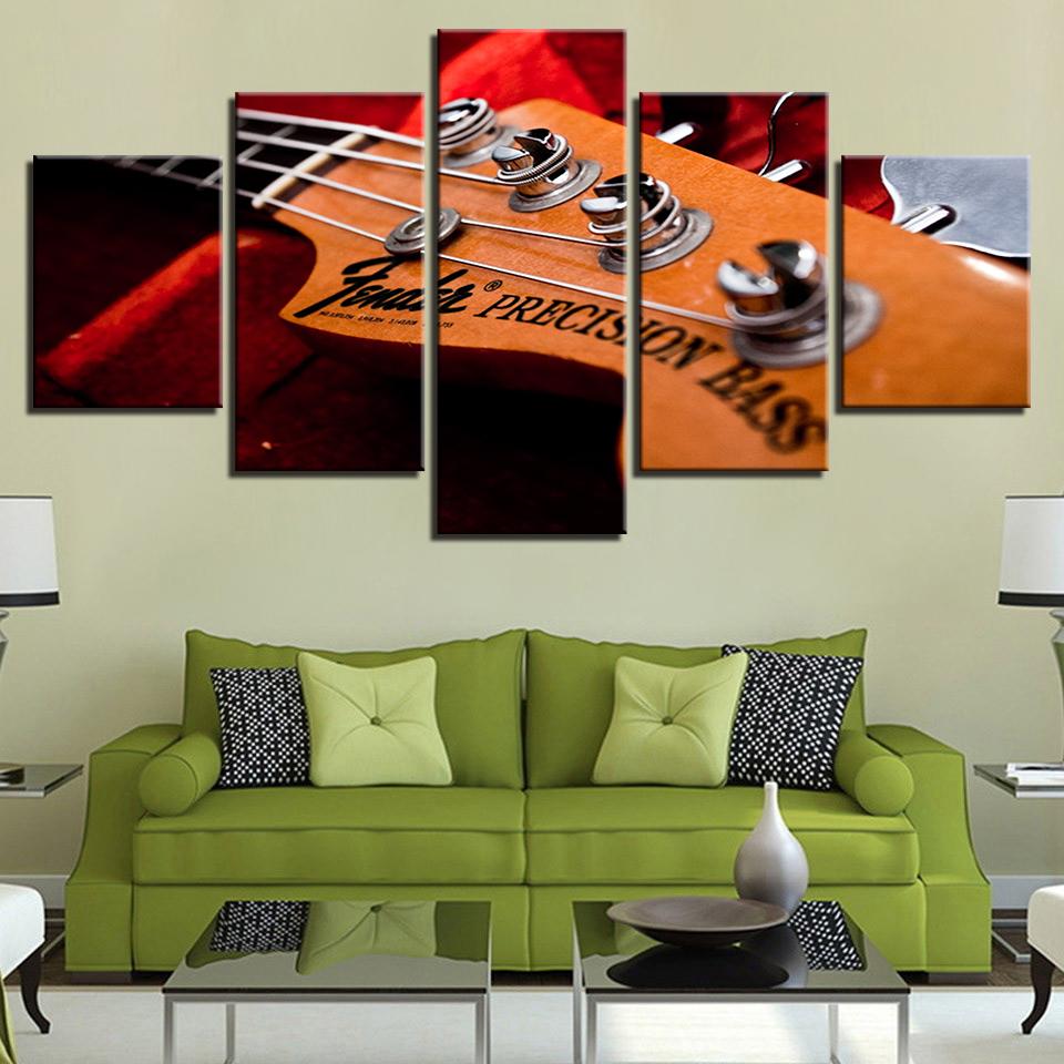 Bass Guitar Neck – Music Canvas Wall Art