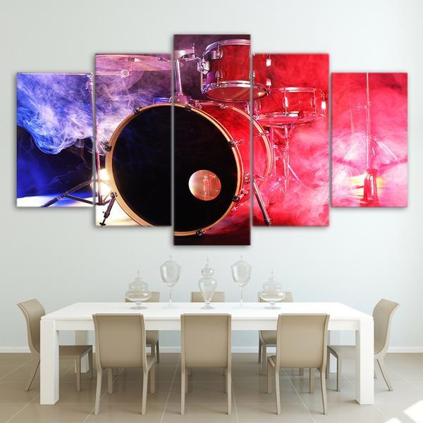 Bass Snare Drums Led Light Show – Music Canvas Wall Art
