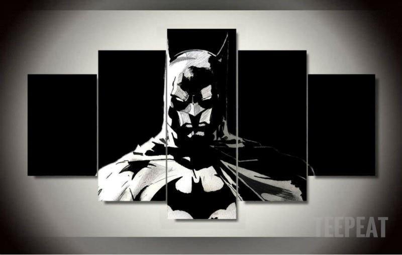 Batman – Black And White – Dc Canvas Wall Art