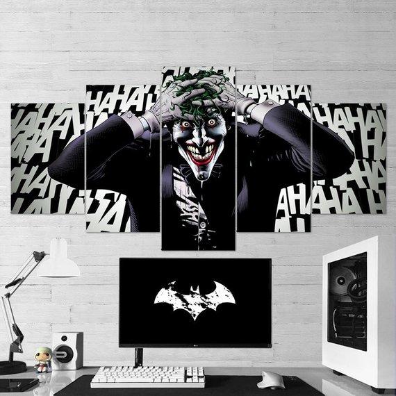 Batman Joker Laugh Dc Canvas Wall Art