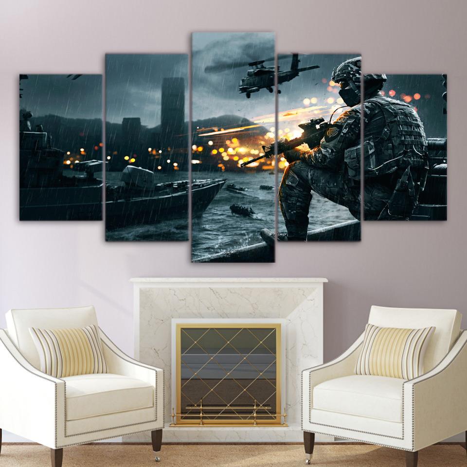Battlefield Scenario – Gaming Canvas Wall Art