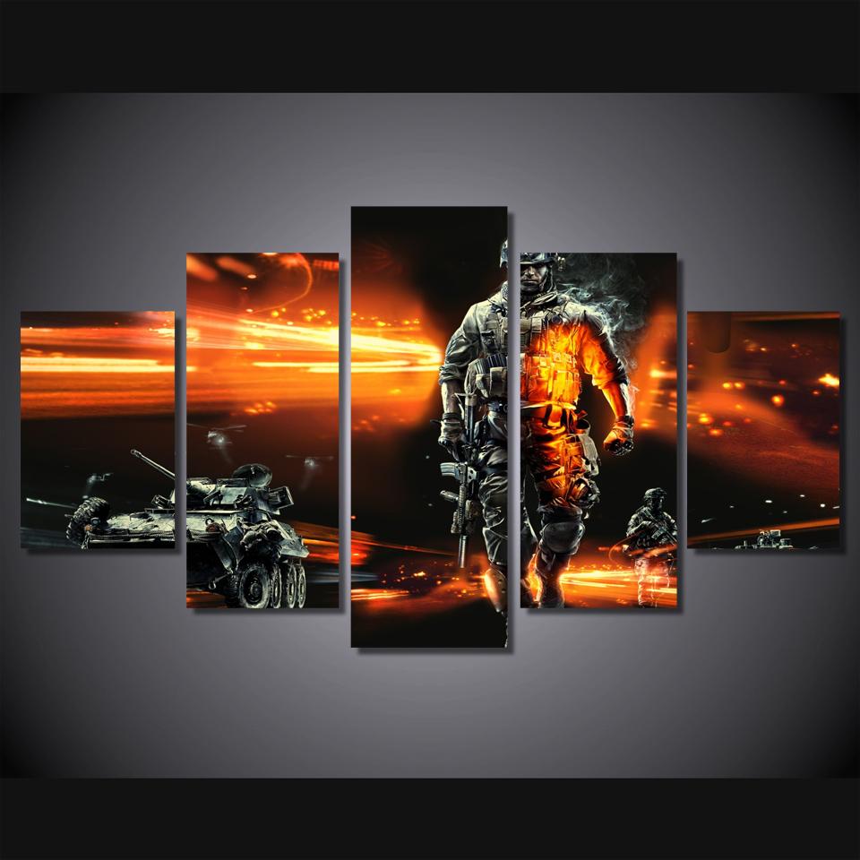 Battlefield Soldiers Tanks 01 – Gaming Canvas Wall Art