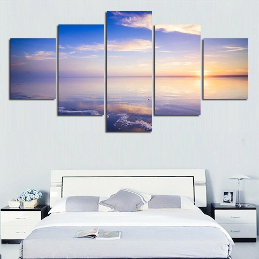 Beach And Sunrise – Space Canvas Wall Art