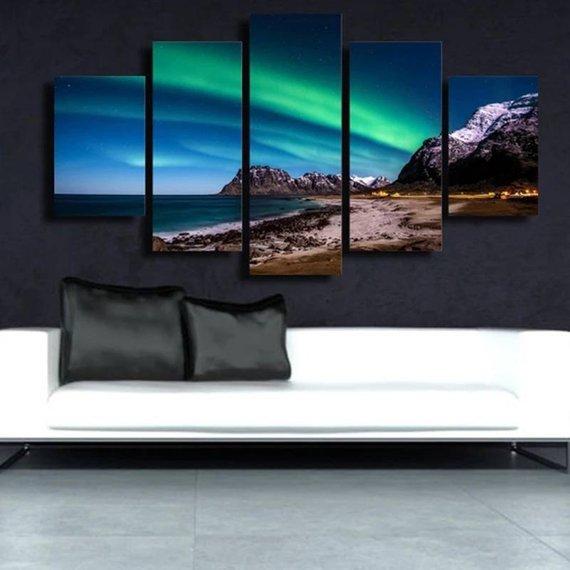 Beach Aurora – Nature Canvas Wall Art
