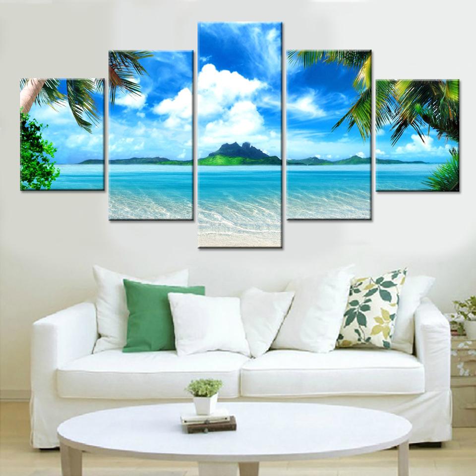 Beach Blue Landscape – Nature Canvas Wall Art