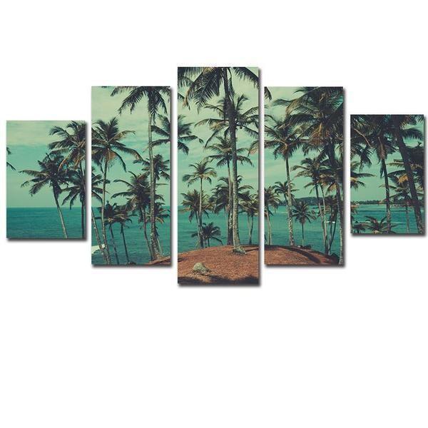 Beach Palm Trees Island 1 – Nature Canvas Wall Art