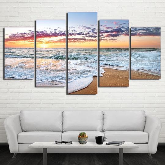 Beach Sunset – Space Canvas Wall Art