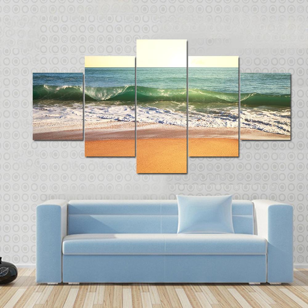 Beach With Smooth Ocean – Nature Canvas Wall Art