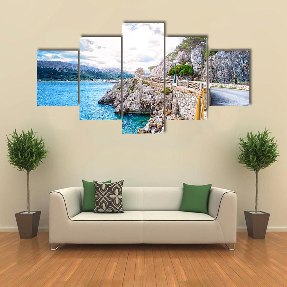 Beautiful Adriatic Sea Coastline With Colorful Sky – Nature Canvas Wall Art