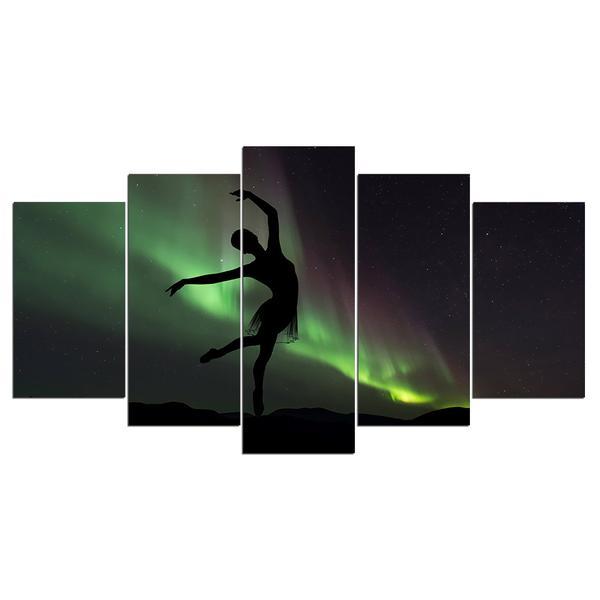 Beautiful Ballet Dancer Dancing Aurora – Sport Canvas Wall Art
