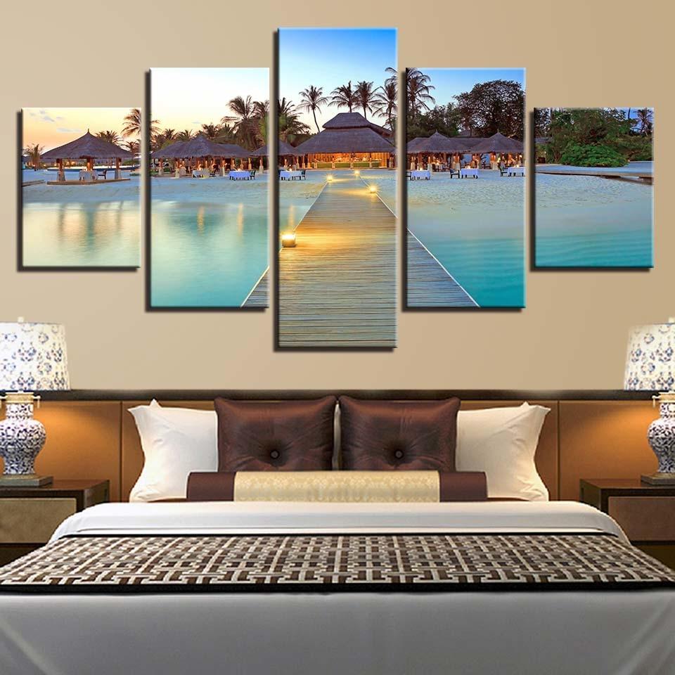 Beautiful Beach 2 – Space Canvas Wall Art