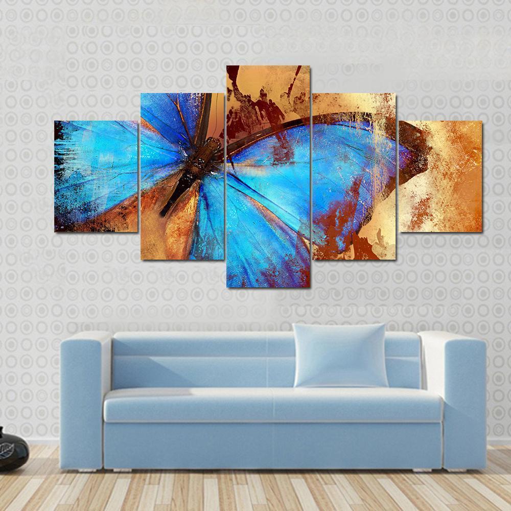 Beautiful Butterfly Illustration – Animal Canvas Wall Art