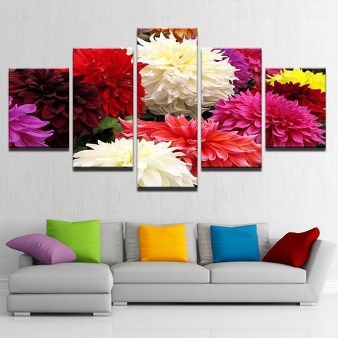 Beautiful Dahlias – Nature Canvas Wall Art