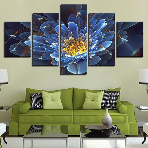 Beautiful Dreamlike Violets Flowers – Abstract Canvas Wall Art