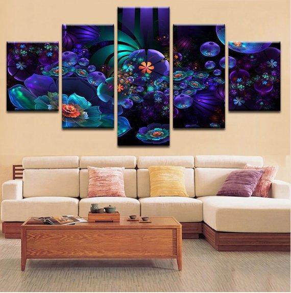 Beautiful Flowers – Abstract Nature Canvas Wall Art