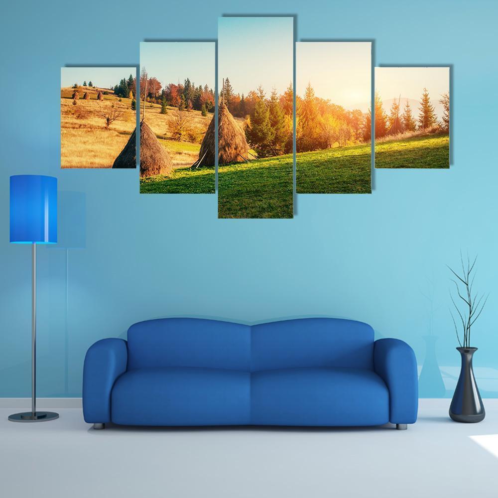 Beautiful Forest Road In The Autumn – Nature Canvas Wall Art