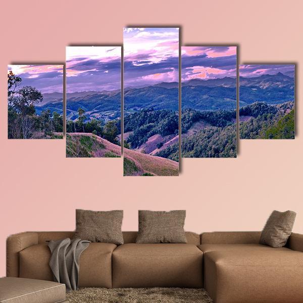 Beautiful High Mountains View In Thailand – Nature Canvas Wall Art