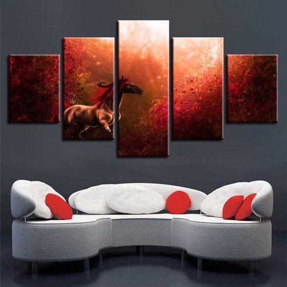 Beautiful Horse – Abstract Animal Canvas Wall Art