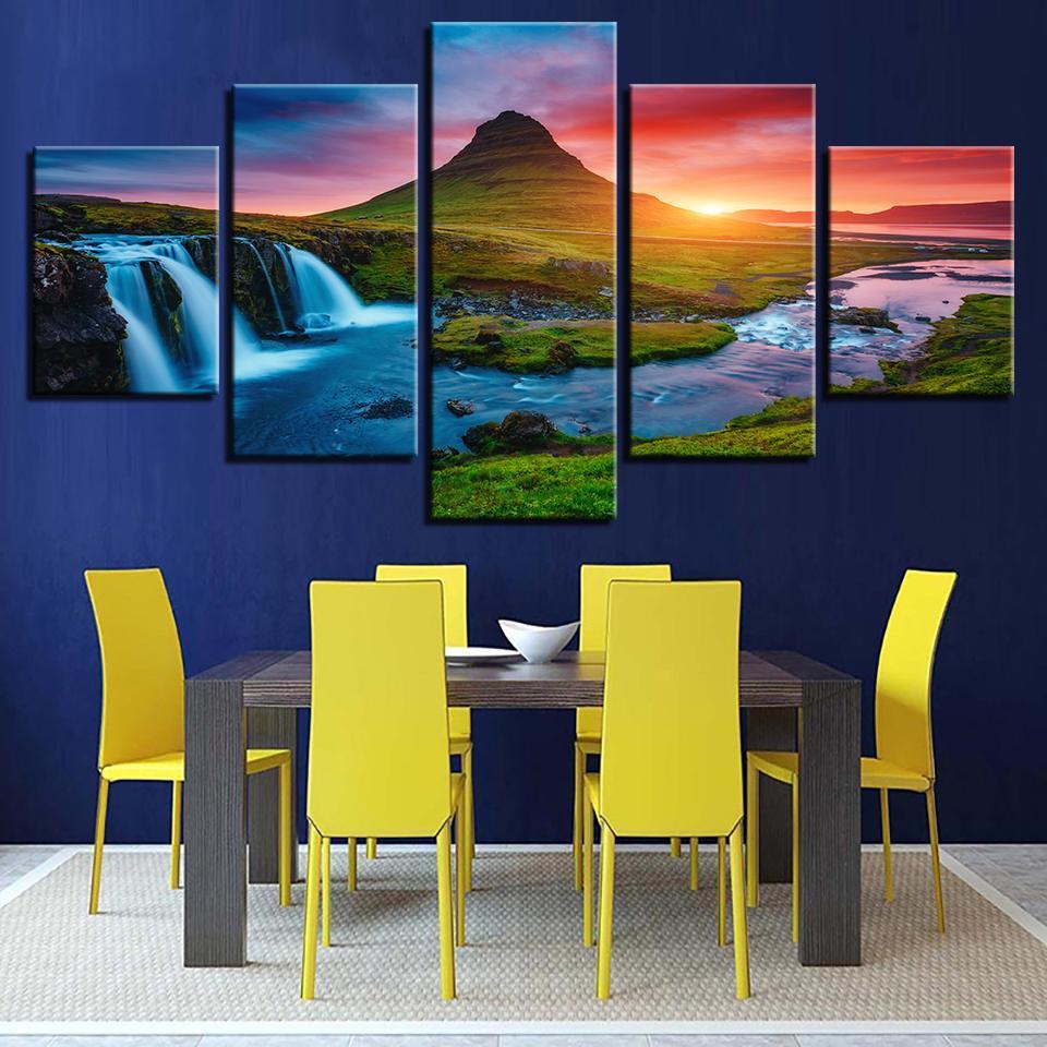 Beautiful Iceland Waterfall – Nature Canvas Wall Art