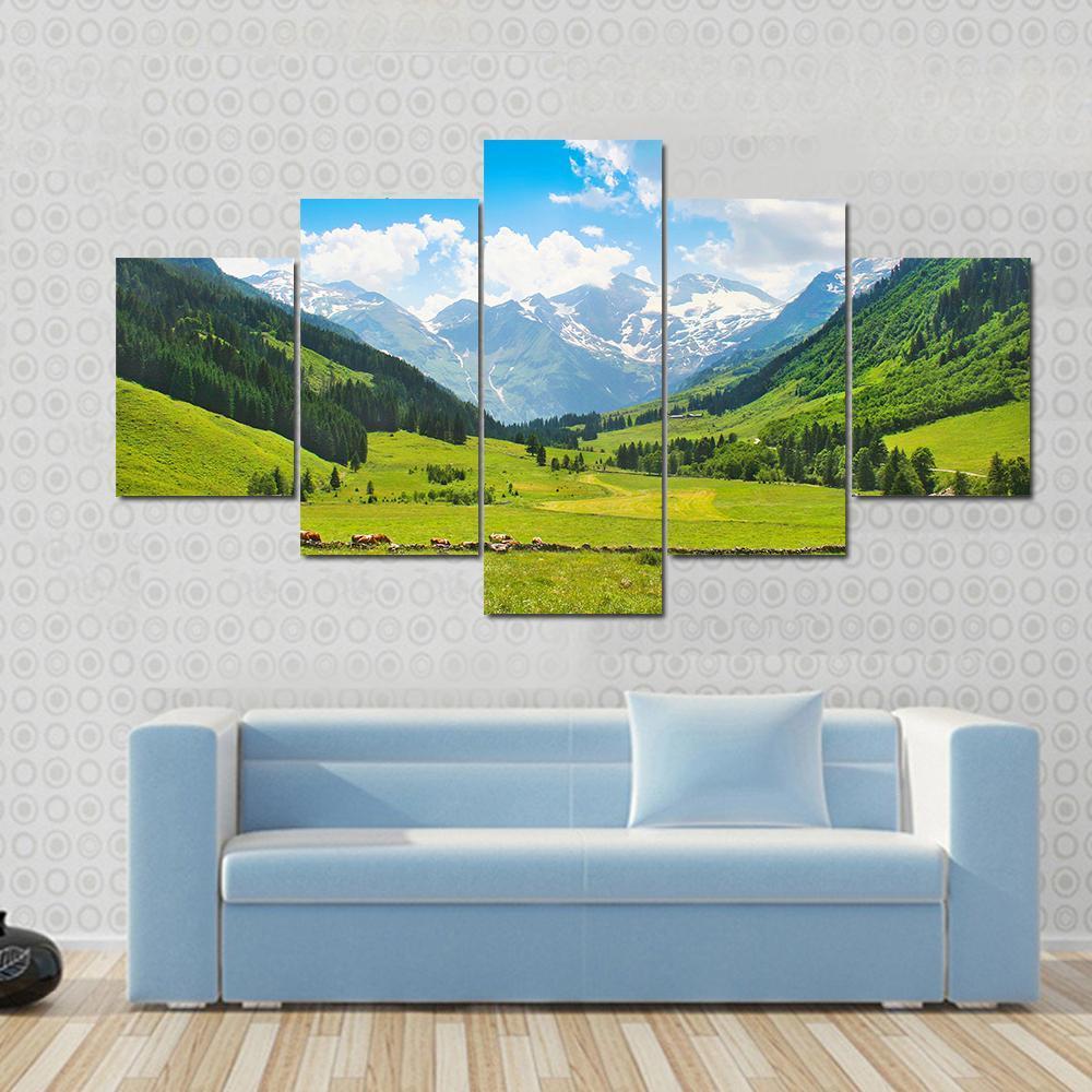 Beautiful Landscape With The Alps In National Park Austria – Nature Canvas Wall Art