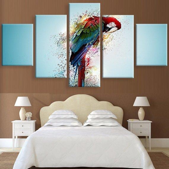 Beautiful Parrot Parrot Macaw – Abstract Animal Canvas Wall Art