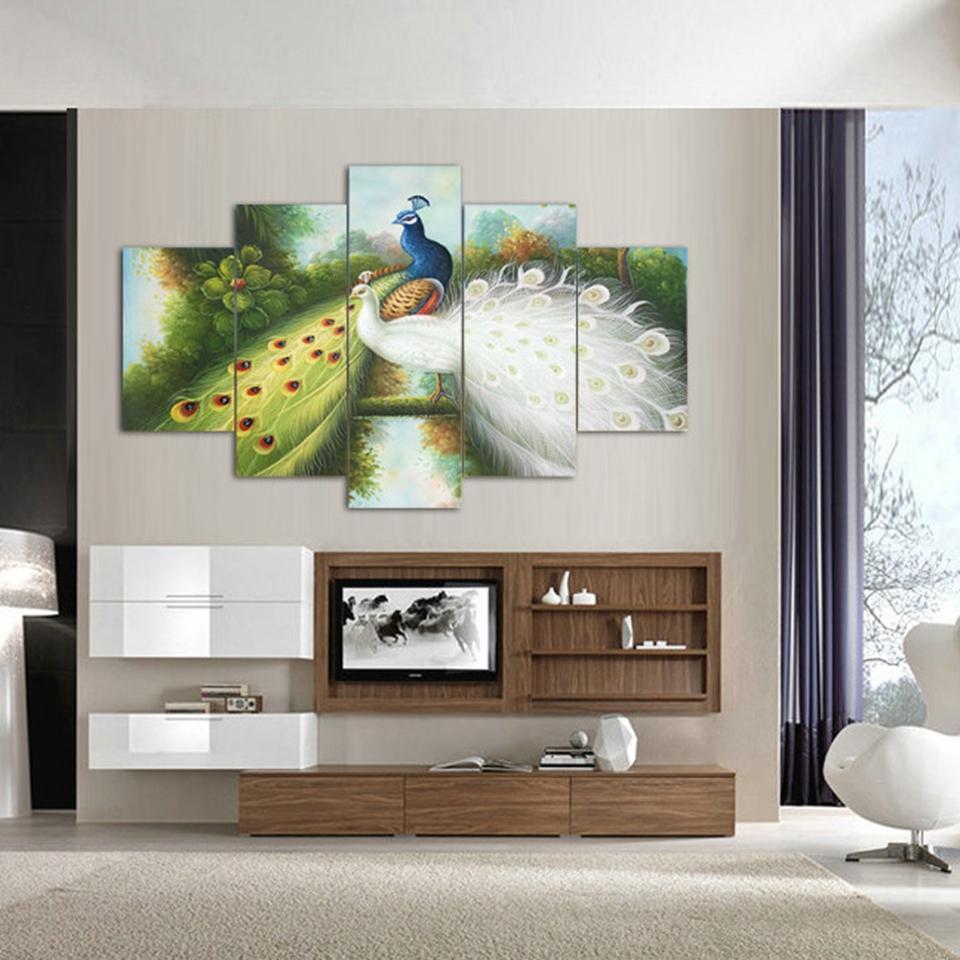Beautiful Peacock Couple – Animal Canvas Wall Art