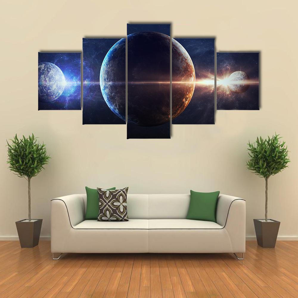 Beautiful Planets Stars And Galaxies – Space Canvas Wall Art