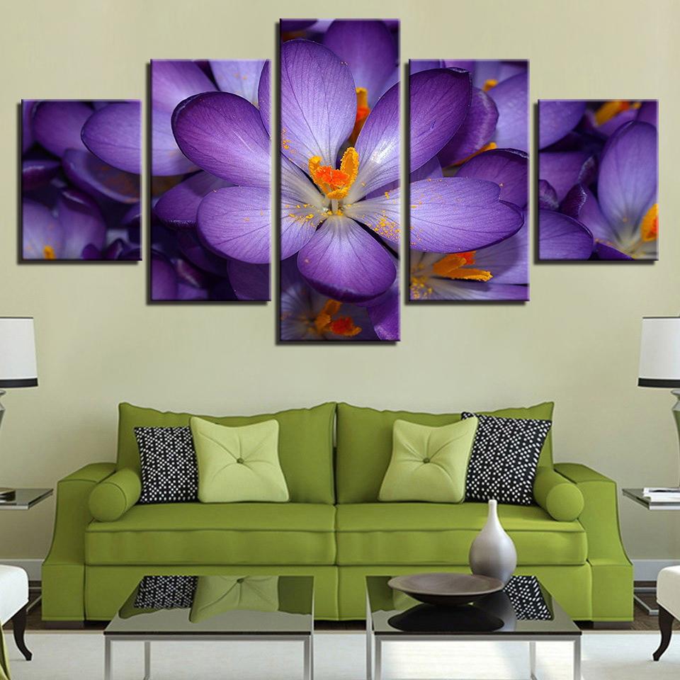 Beautiful Purple Flowers – Nature Canvas Wall Art