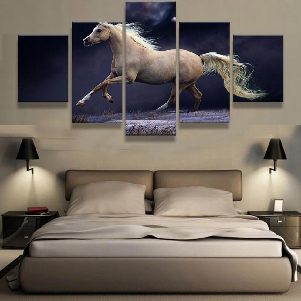 Beautiful Running Horse Animal – Animal Canvas Wall Art