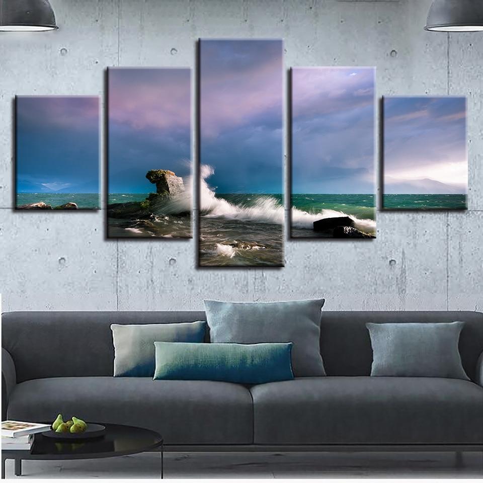 Beautiful Sea Waves – Space Canvas Wall Art