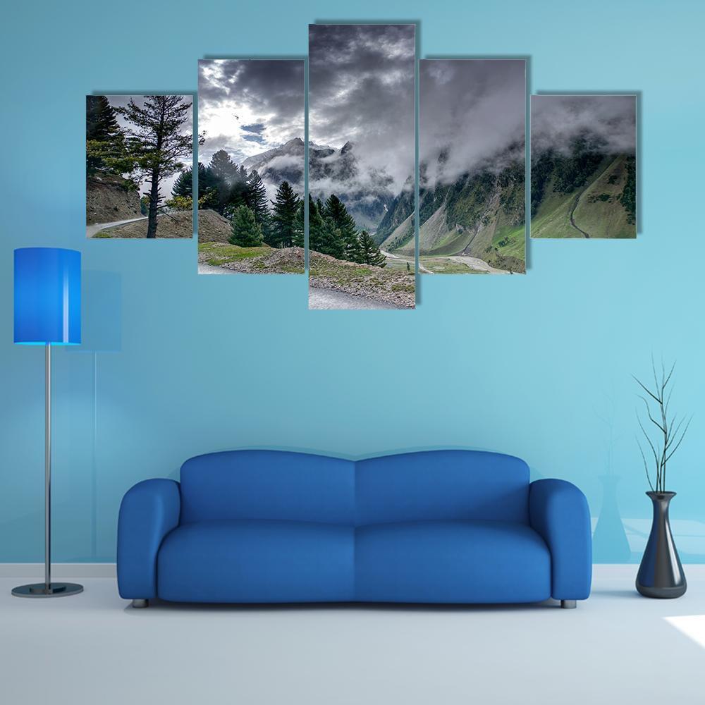 Beautiful Storm Clouds Over Mountains Of Ladakh – Nature Canvas Wall Art