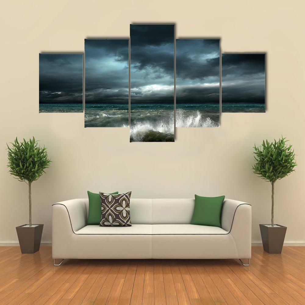 Beautiful View Of Storm Seascape – Nature Canvas Wall Art